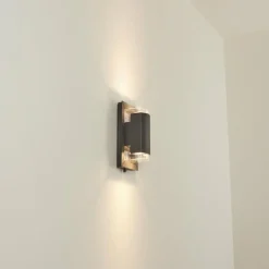 hofstein Applique murale d'extérieur Nabawa Anthracite, 2 lumières