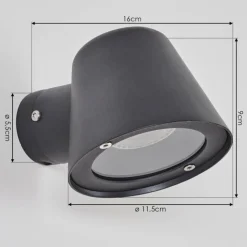 hofstein Applique murale d'extérieur Cook Anthracite, 1 lumière