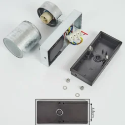 hofstein Applique murale d'extérieur Bessiebelle Zingué, 1 lumière, Détecteur de mouvement