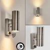 hofstein Applique murale d'extérieur Bessiebelle Acier inoxydable, 2 lumières, Détecteur de mouvement