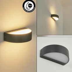 hofstein Applique murale d'extérieur Fletcher LED Anthracite, 2 lumières