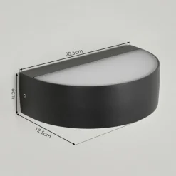 hofstein Applique murale d'extérieur Fletcher LED Anthracite, 2 lumières