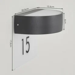 hofstein Applique murale d'extérieur Fletcher LED Anthracite, 2 lumières