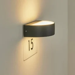 hofstein Applique murale d'extérieur Fletcher LED Anthracite, 2 lumières