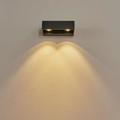 hofstein Applique murale d'extérieur Fletcher LED Anthracite, 2 lumières