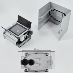 hofstein Applique murale d'extérieur Hoods LED Gris, 2 lumières