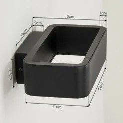 hofstein Applique murale d'extérieur Strandbyn LED Noir, 1 lumière