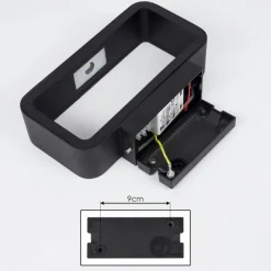hofstein Applique murale d'extérieur Strandbyn LED Noir, 1 lumière