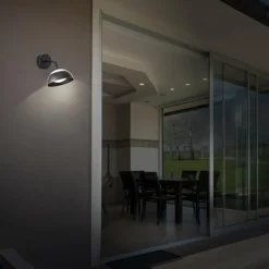 Luminaires Brilliant Applique murale d'extérieur Brilliant Matfen LED Noir, 1 lumière