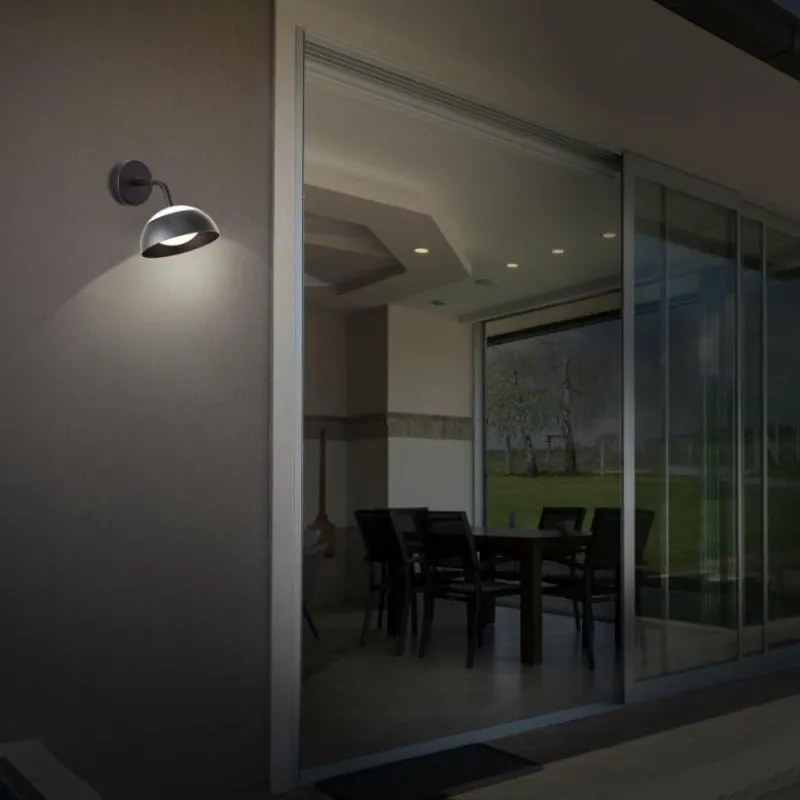 Luminaires Brilliant Applique murale d'extérieur Brilliant Matfen LED Noir, 1 lumière