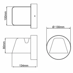 Luminaires Brilliant Applique murale d'extérieur Brilliant Scorton LED Noir, 2 lumières