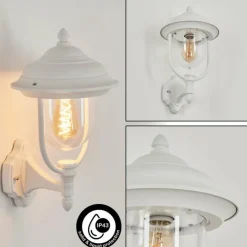 Luminaires Rustiques-hofstein Applique murale d'extérieur Tingha Blanc, 1 lumière