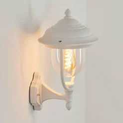 Luminaires Rustiques-hofstein Applique murale d'extérieur Tingha Blanc, 1 lumière