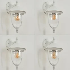 Luminaires Rustiques-hofstein Applique murale d'extérieur Tingha Blanc, 1 lumière