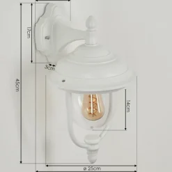 Luminaires Rustiques-hofstein Applique murale d'extérieur Tingha Blanc, 1 lumière