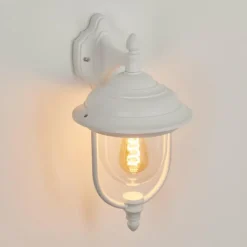 Luminaires Rustiques-hofstein Applique murale d'extérieur Tingha Blanc, 1 lumière