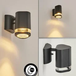 hofstein Applique murale d'extérieur Amyton Noir, 1 lumière