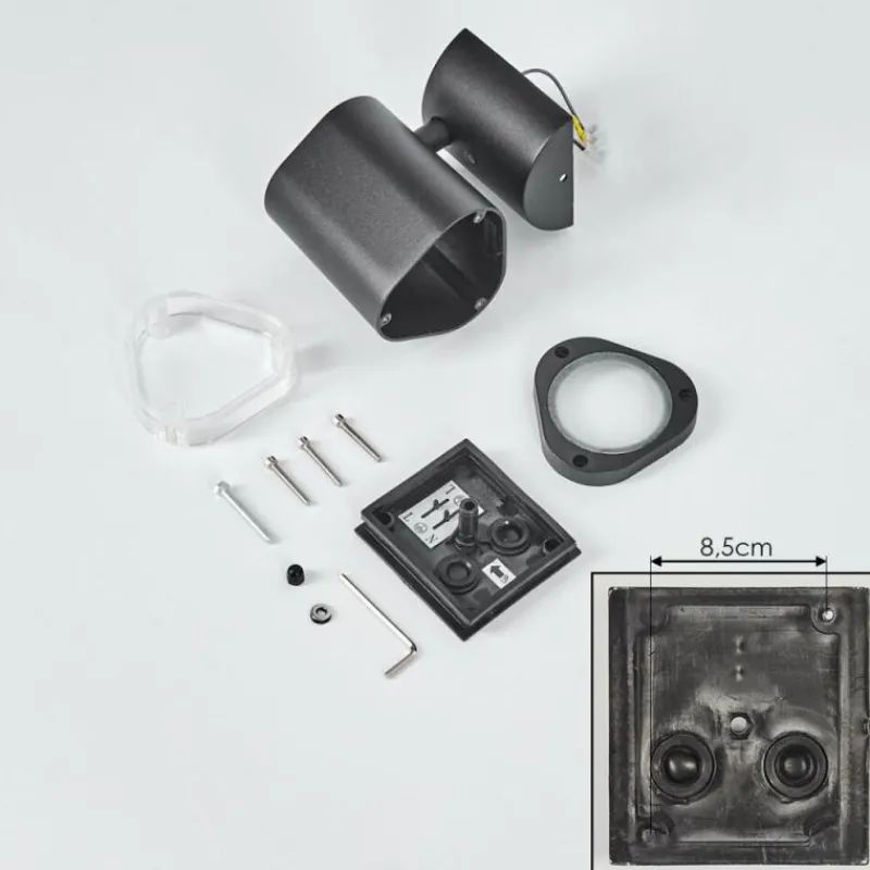 hofstein Applique murale d'extérieur Amyton Noir, 1 lumière