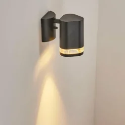 hofstein Applique murale d'extérieur Amyton Noir, 1 lumière