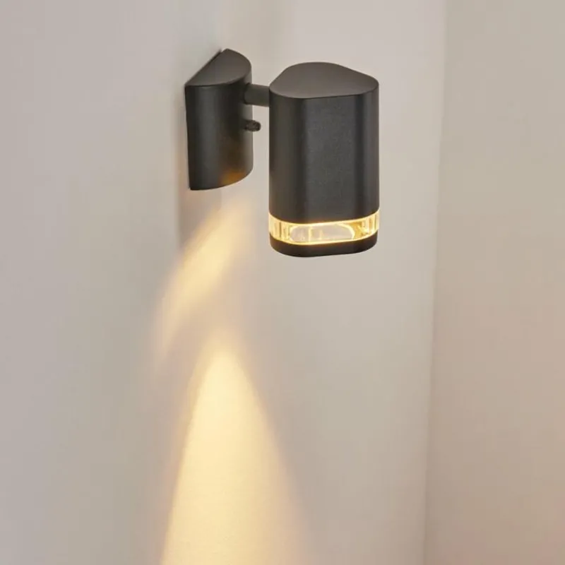 hofstein Applique murale d'extérieur Amyton Noir, 1 lumière