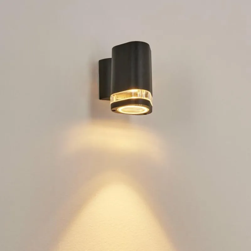 hofstein Applique murale d'extérieur Amyton Noir, 1 lumière