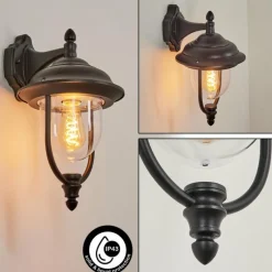 Luminaires Rustiques-hofstein Applique murale d'extérieur Tingha Noir, 1 lumière