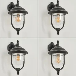 Luminaires Rustiques-hofstein Applique murale d'extérieur Tingha Noir, 1 lumière