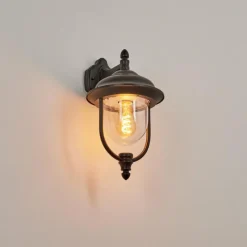 Luminaires Rustiques-hofstein Applique murale d'extérieur Tingha Noir, 1 lumière