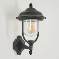 Luminaires Rustiques-hofstein Applique murale d'extérieur Tingha Noir, 1 lumière