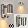 hofstein Applique murale d'extérieur Bessiebelle Acier inoxydable, 1 lumière, Détecteur de mouvement