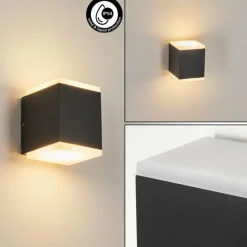 hofstein Applique murale d'extérieur Oatlands LED Anthracite, 2 lumières
