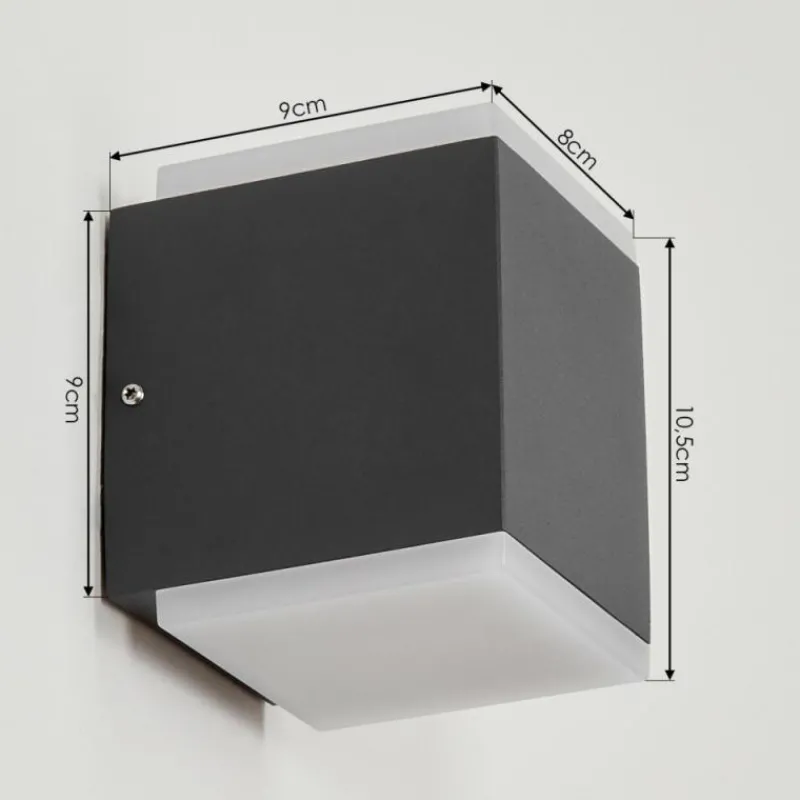 hofstein Applique murale d'extérieur Oatlands LED Anthracite, 2 lumières