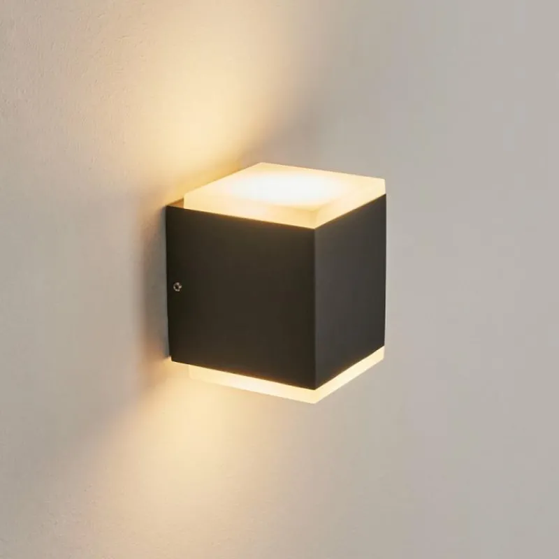 hofstein Applique murale d'extérieur Oatlands LED Anthracite, 2 lumières