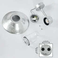 hofstein Applique murale d'extérieur Pumiri LED Zingué, 1 lumière