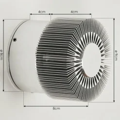 hofstein Applique murale d'extérieur Vilches LED Aluminium, Argenté, 1 lumière