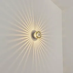 hofstein Applique murale d'extérieur Vilches LED Aluminium, Argenté, 1 lumière