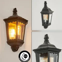 Luminaires Rustiques-hofstein Applique murale d'extérieur Woocoo Noir, 1 lumière