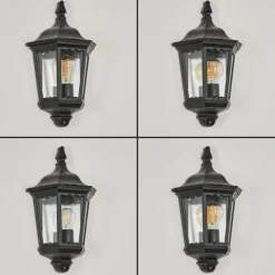 Luminaires Rustiques-hofstein Applique murale d'extérieur Woocoo Noir, 1 lumière