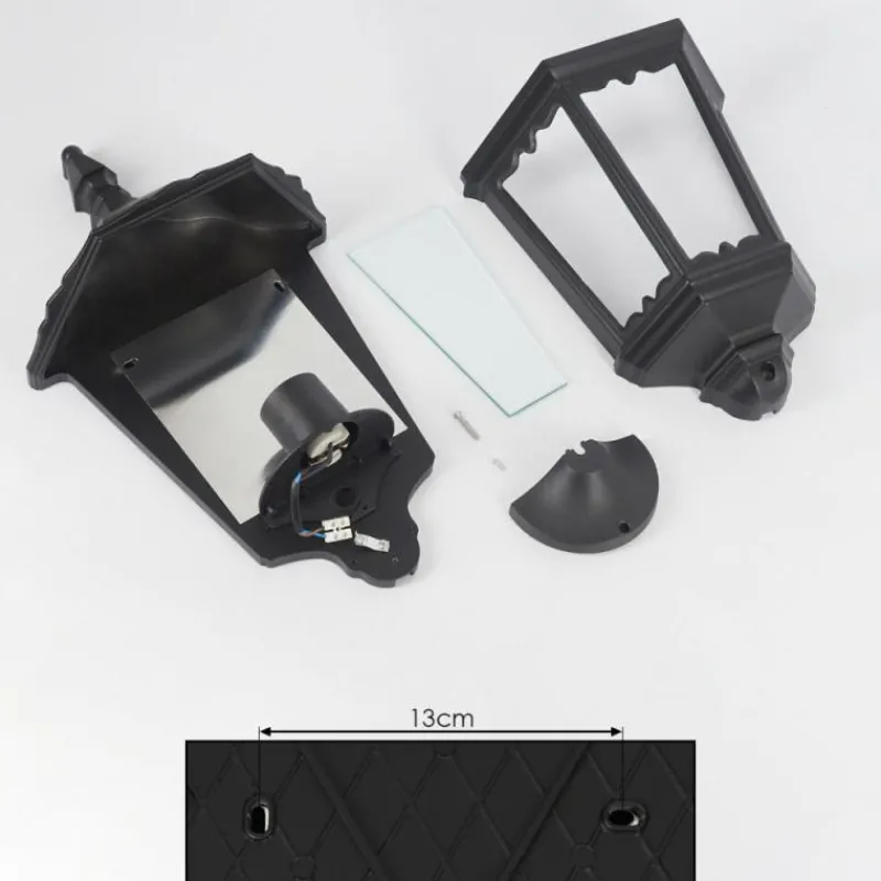 Luminaires Rustiques-hofstein Applique murale d'extérieur Woocoo Noir, 1 lumière