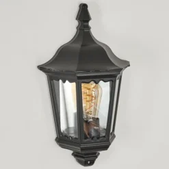 Luminaires Rustiques-hofstein Applique murale d'extérieur Woocoo Noir, 1 lumière