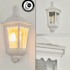 Luminaires Rustiques-hofstein Applique murale d'extérieur Woocoo Blanc, 1 lumière