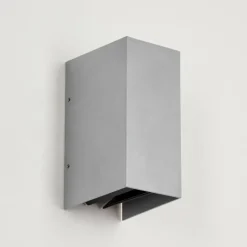 hofstein Applique murale d'extérieur Hoods LED Gris, 2 lumières