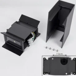 hofstein Applique murale d'extérieur Hoods LED Anthracite, 2 lumières