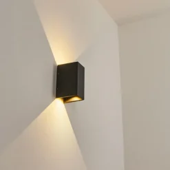 hofstein Applique murale d'extérieur Hoods LED Anthracite, 2 lumières