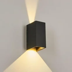 hofstein Applique murale d'extérieur Hoods LED Anthracite, 2 lumières