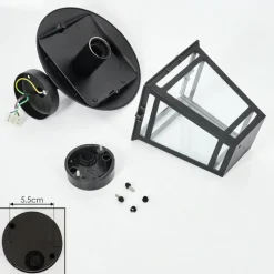 hofstein Applique murale d'extérieur Ausipar Noir, 1 lumière