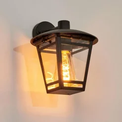 hofstein Applique murale d'extérieur Ausipar Noir, 1 lumière