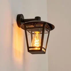 hofstein Applique murale d'extérieur Ausipar Noir, 1 lumière