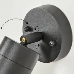 hofstein Applique murale d'extérieur Bessiebelle Noir, 1 lumière