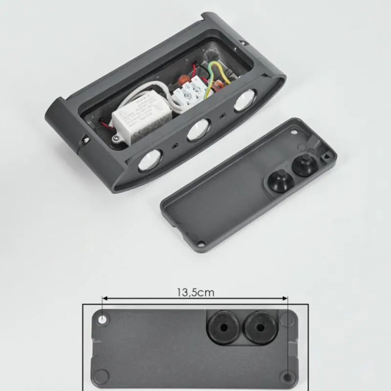 hofstein Applique murale d'extérieur Trapatrapa LED Anthracite, 6 lumières